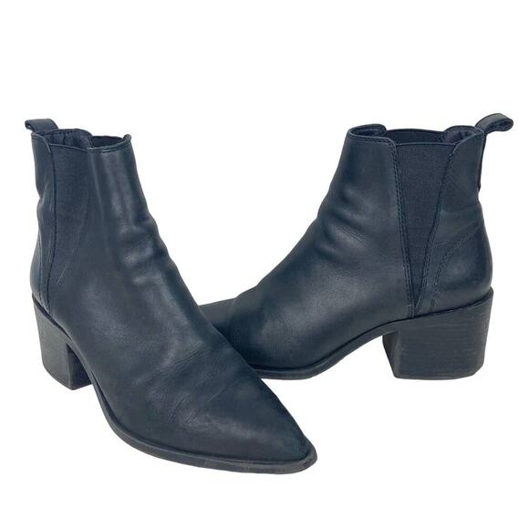 STEVE MADDEN Audience Chelsea Leather Ankle Boots Booties - Size 9.5 - Picture 4 of 15